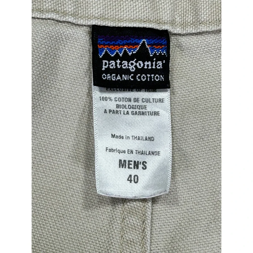 PATAGONIA‎ Men's 40 Khaki Chino Pants Light Canvas Organic Cotton Work Outdoor